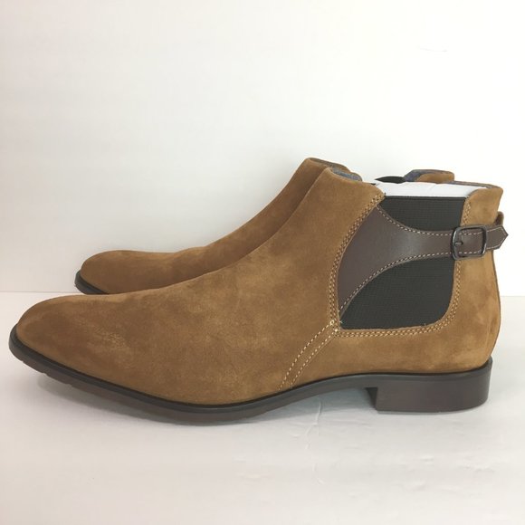 Stacy Adams Men's Roane Brown Tan Suede Leather Chelsea Boots Size 11.5 NEW - Picture 6 of 12